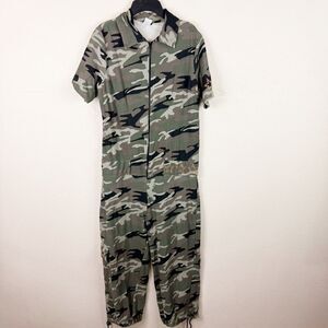 Funky Diva Y2K Camo BodySuit Romper Destinys Child Vintage Medium